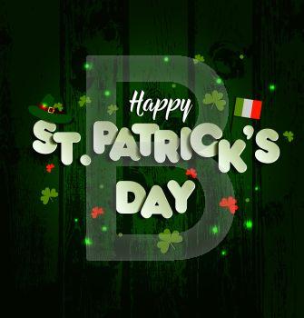 Saint Patrick s day background on green wooden texture. Saint Patrick s day background on wooden texture