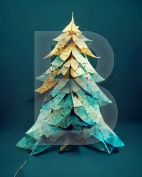 abstract Christmas tree 3 d illustration