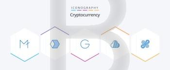 Cryptocurrency 25 Blue icon pack including crypto currency. crypto currency. gulden. crypto. sky coin