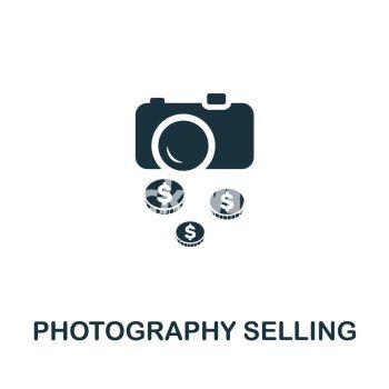 Photography Selling icon vector illustration. Creative sign from passive income icons collection. Filled flat Photography Selling icon for computer and mobile. Symbol, logo vector graphics.. Photography Selling vector icon symbol. Creative sign from passive income icons collection. Filled flat Photography Selling icon for computer and mobile