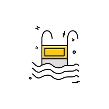Swimming pool icon design vector
