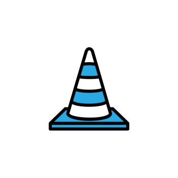 Cone sign icon design template