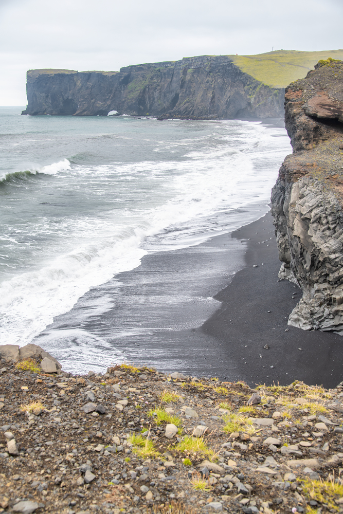 Iceland Landscape. Coastline and cliffs in summer season.