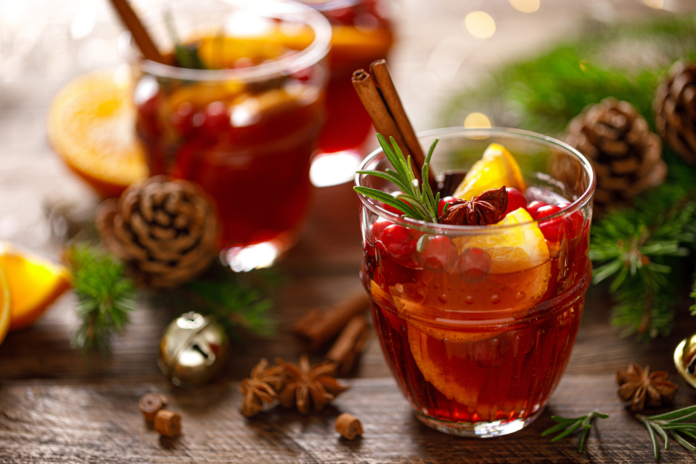 Christmas mulled wine. Traditional festive drink. Christmas mulled wine. Traditional festive drink