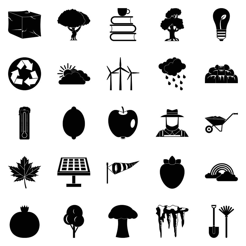 Watering icons set. Simple set of 25 watering vector icons for web isolated on white background. Watering icons set, simple style