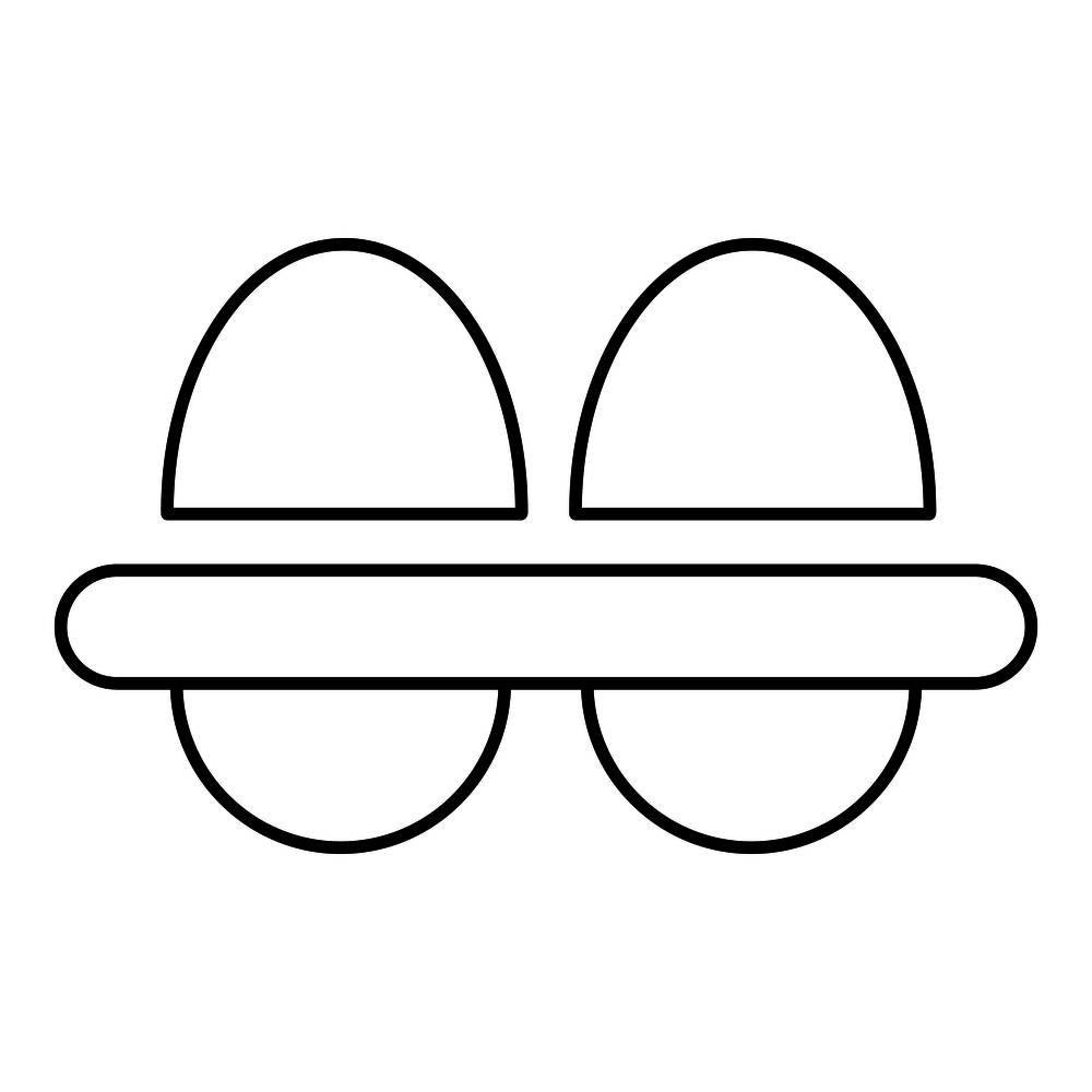 Fresh eggs icon. Outline illustration of fresh eggs vector icon for web design isolated on white background. Fresh eggs icon , outline style