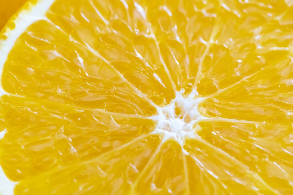 Juicy orange isolated on white background