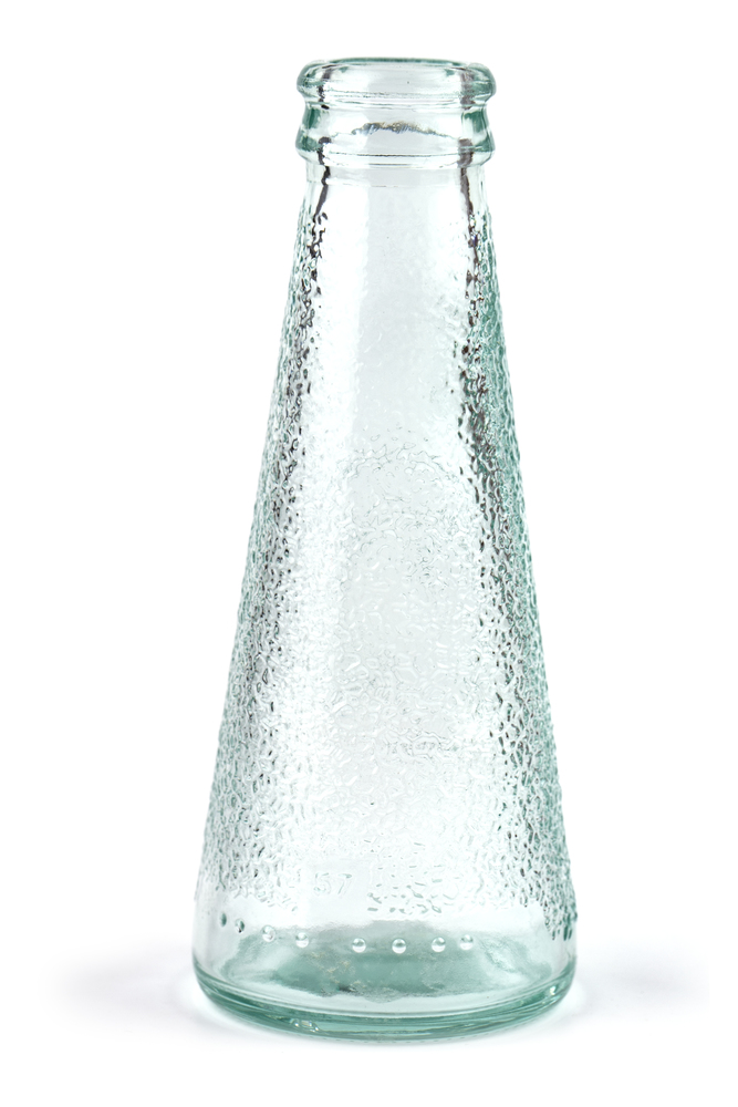 The Vintage Glass Bottle Isolated on White Background. Vintage Glass Bottle Isolated on White Background