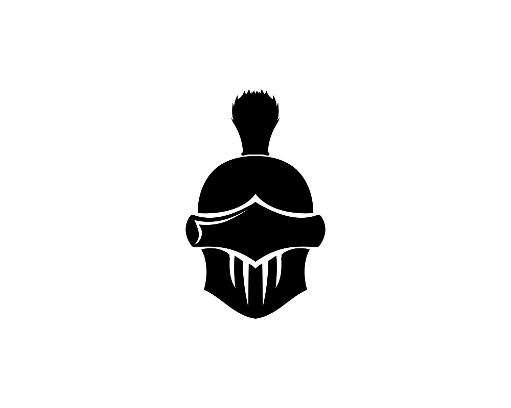 spartan logo and vector design helmet and head