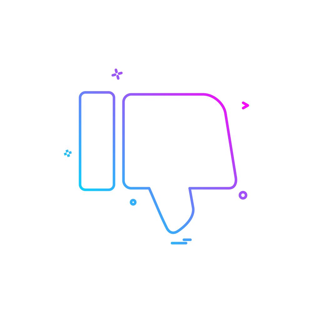 Dislike icon design vector