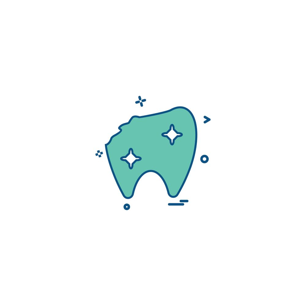 broken tooth dental treatment dentist dentistry tooth icon vector desige