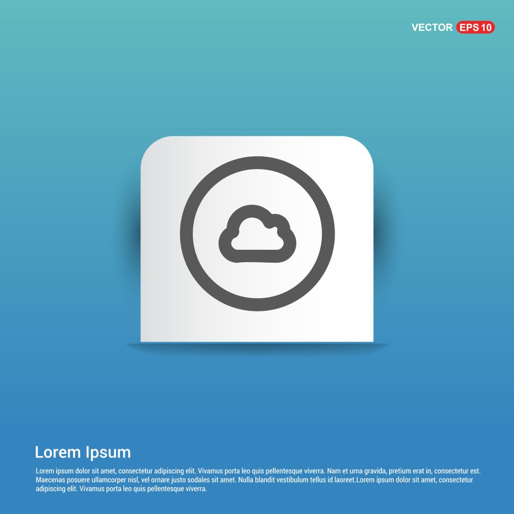 Weather clouds icon - Blue Sticker button
