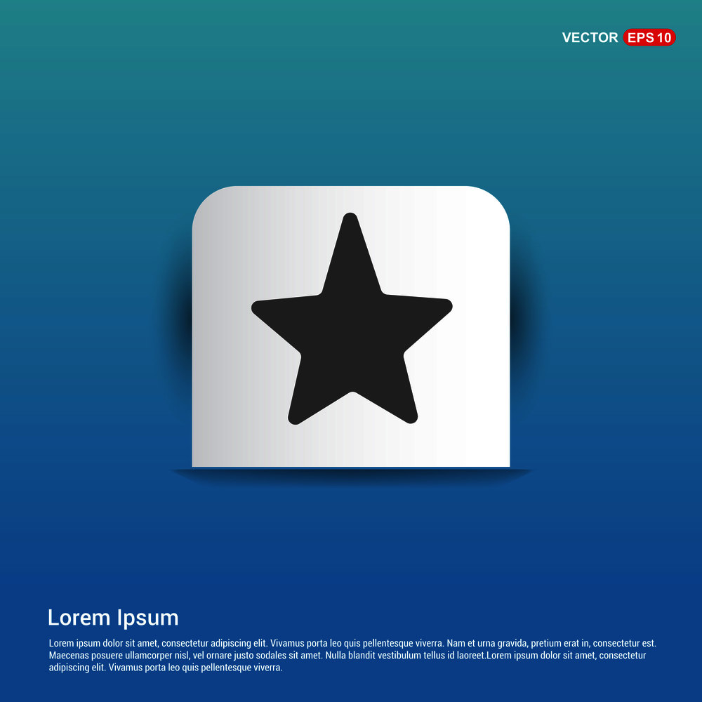 Star Icon - Blue Sticker button