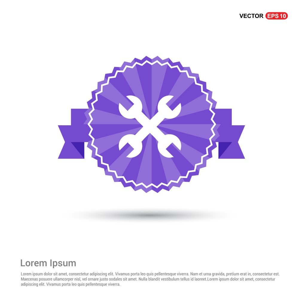 Wrench Icon - Purple Ribbon banner