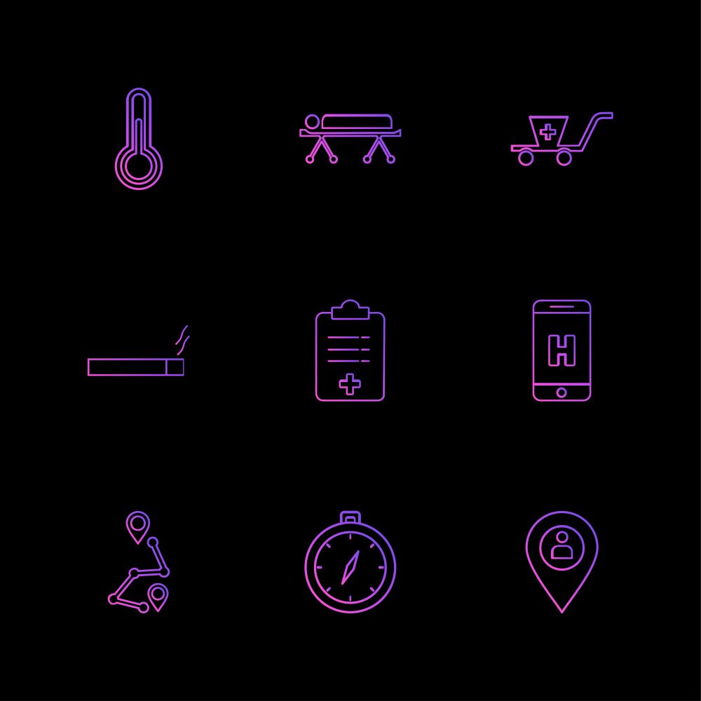thermometer , strature , medical , smoking, health , mobile , navigation,  compass , distance , location ,icon, vector, design,  flat,  collection, style, creative,  icons