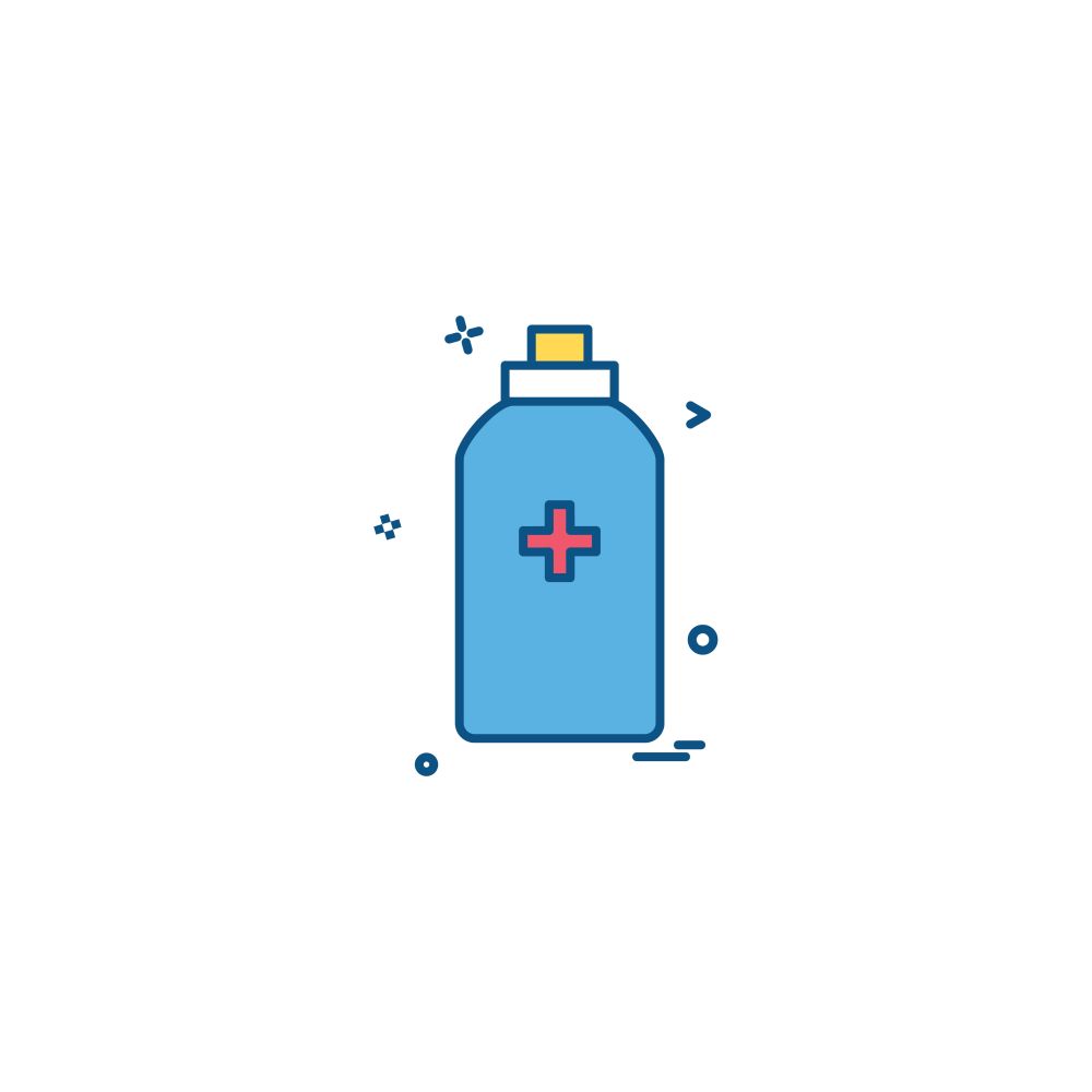 bottle tool first aid spary icon vector design