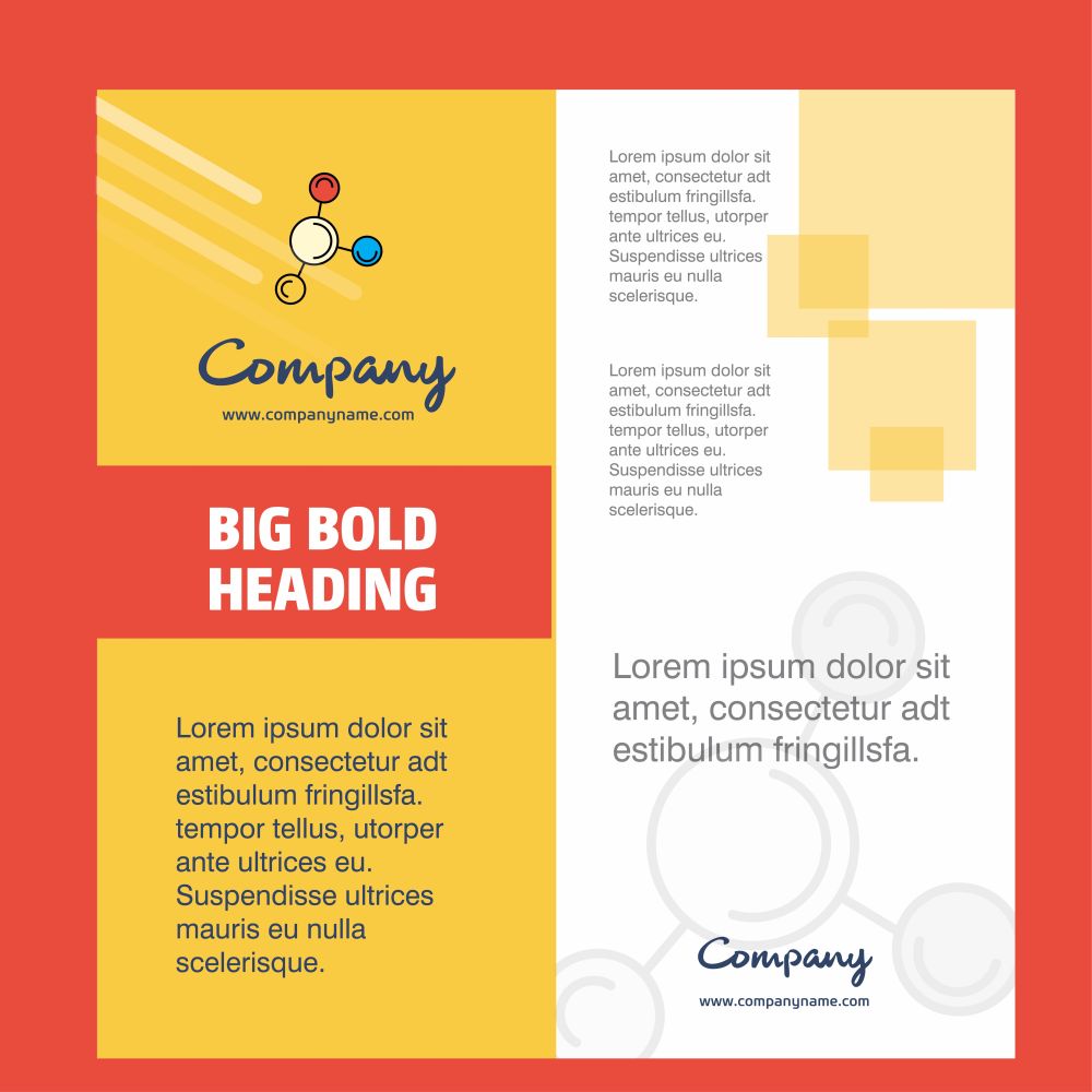Networking Company Brochure Title Page Design. Company profile, annual report, presentations, leaflet Vector Background