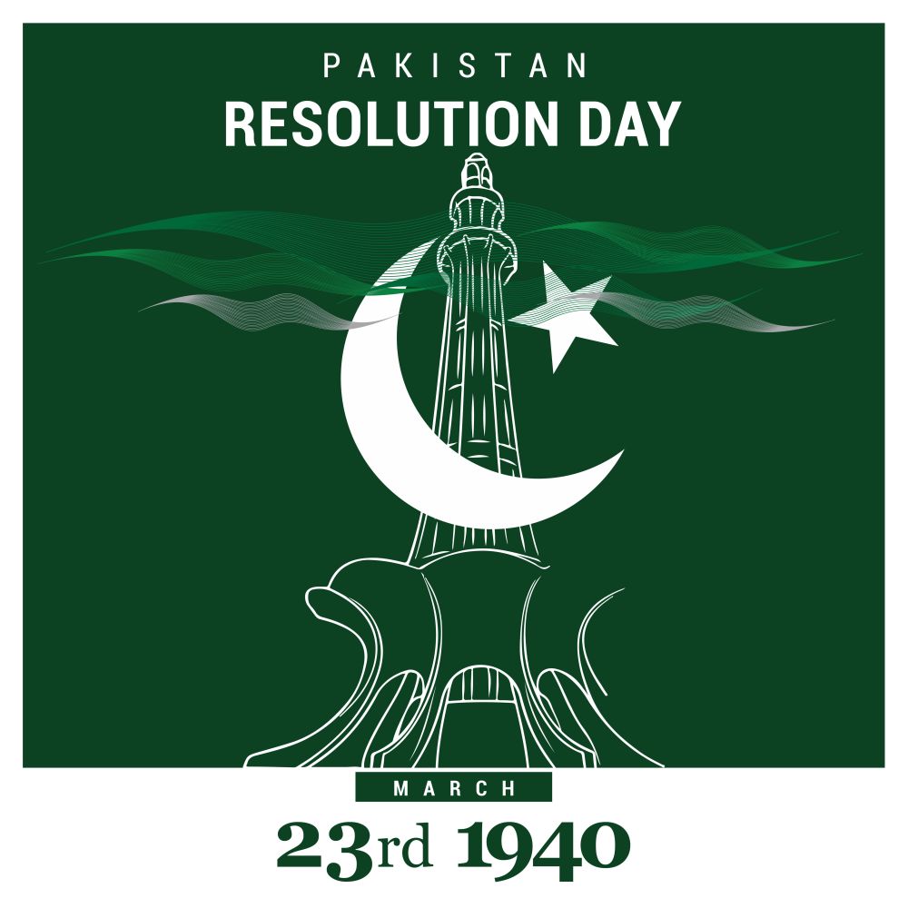 Pakistan Resolution day design vector