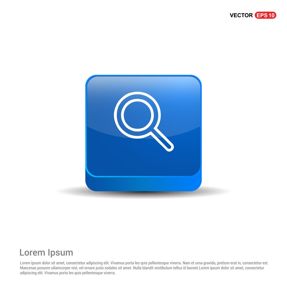 search icon - 3d Blue Button.