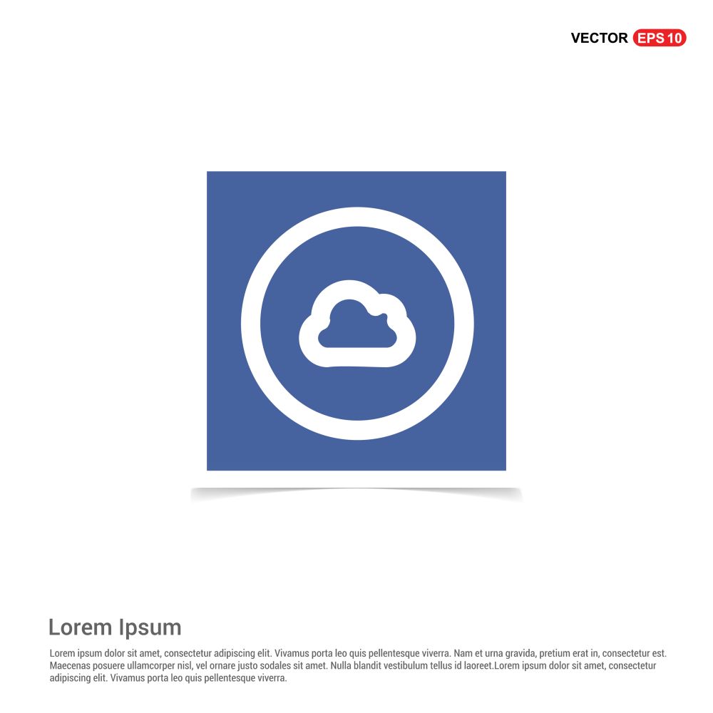 Cloud icon - Blue photo Frame