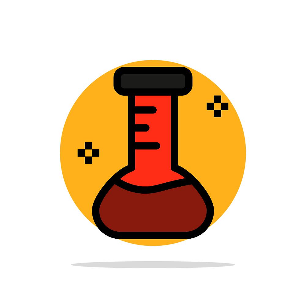 Chemical, Flask, Laboratory Abstract Circle Background Flat color Icon