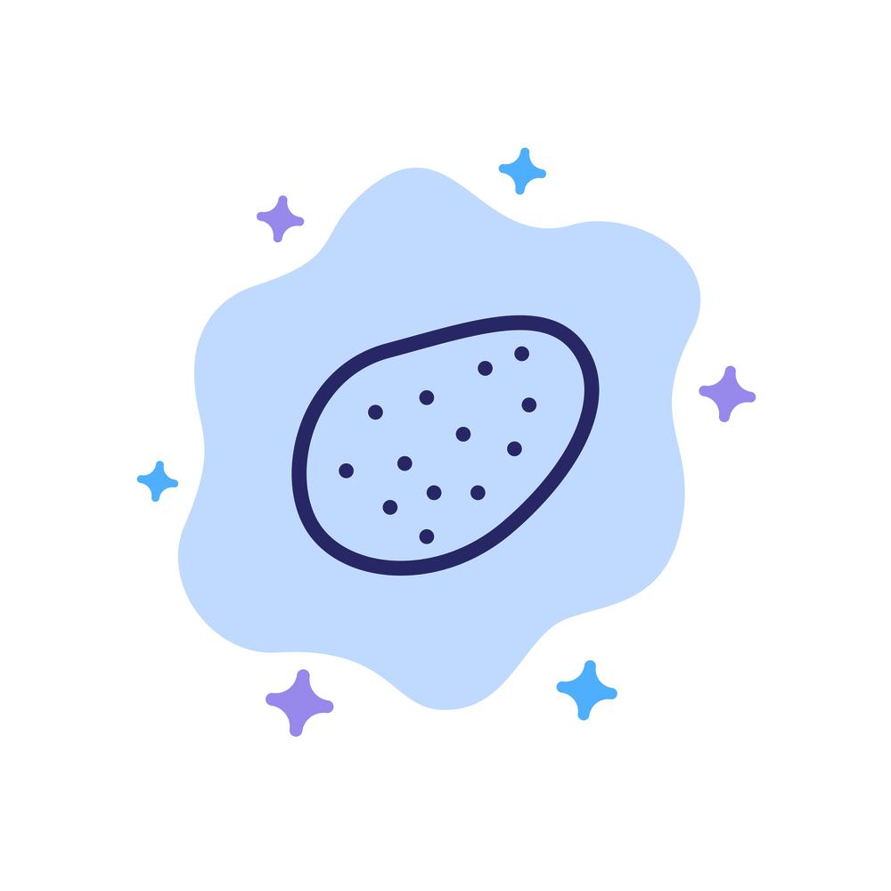 Potato, Food,  Blue Icon on Abstract Cloud Background