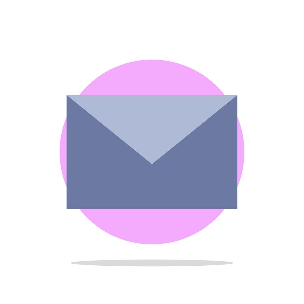Email, Mail, Message Abstract Circle Background Flat color Icon