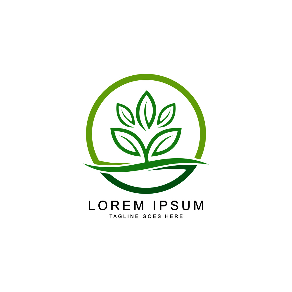 Organic leaf  logo vector template