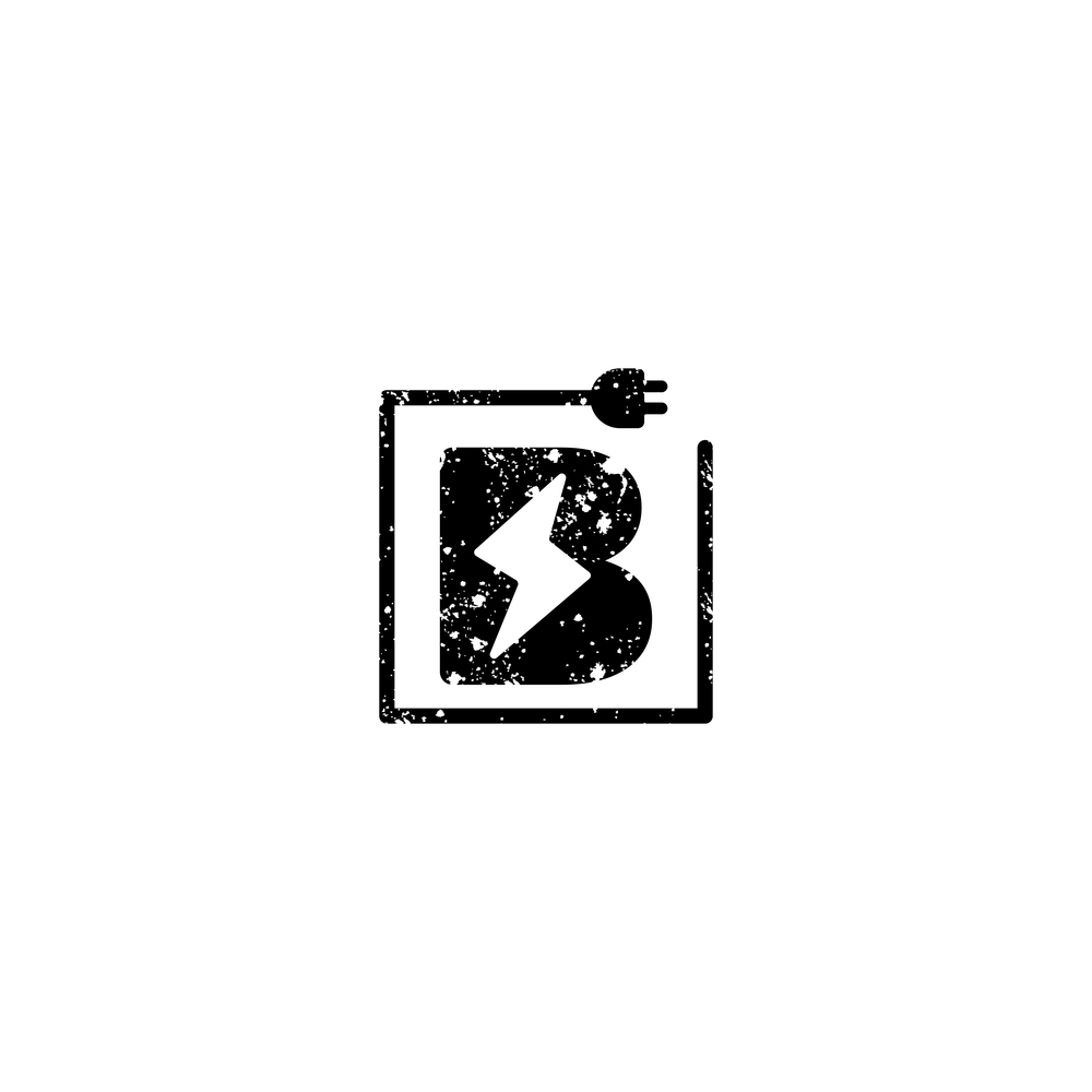 flash logo initial b symbol electrical vector icon element isolated - vector. flash logo initial b symbol electrical vector icon element isolated