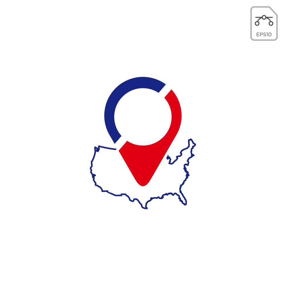 navigation icon or logo for american business vector isolated. navigation icon or logo for american business vector