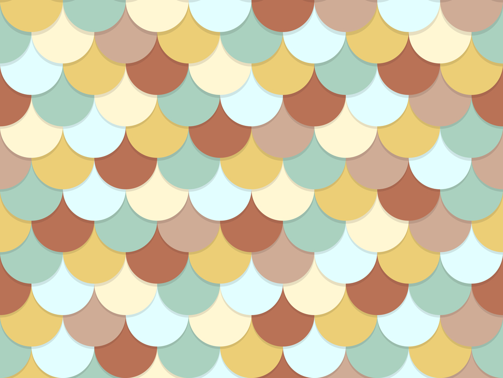 Seamless pattern of overlapping circle pastel color background