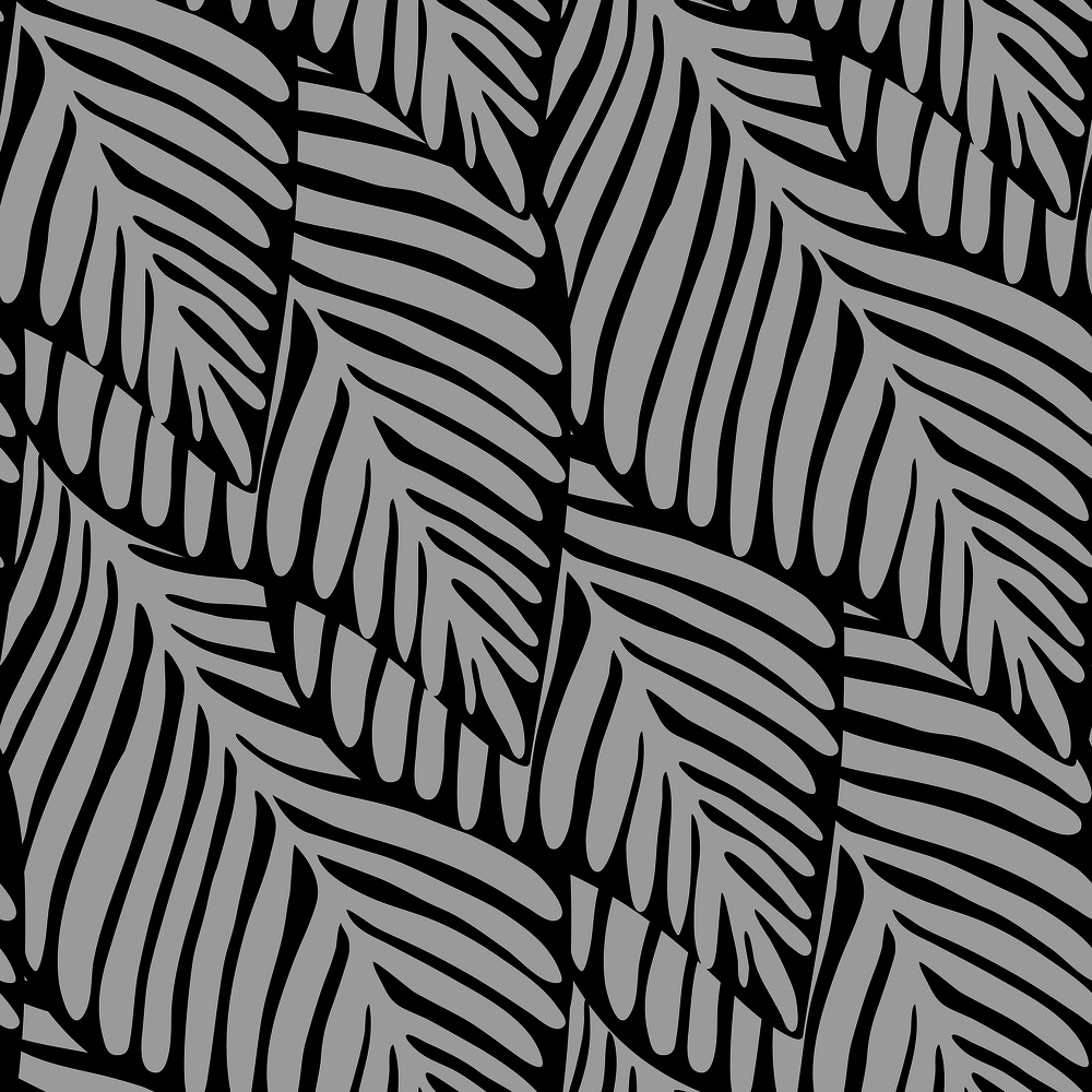 Grey colors Jungle geometric seamless pattern. Exotic plant. Tropical pattern, palm leaves seamless vector floral background.. Grey colors Jungle geometric seamless pattern. Exotic plant.