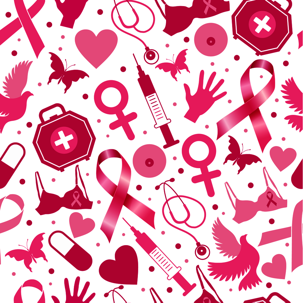 Seamless pattern of breast cancer for awareness month.. Seamless pattern of breast cancer for october awareness month.
