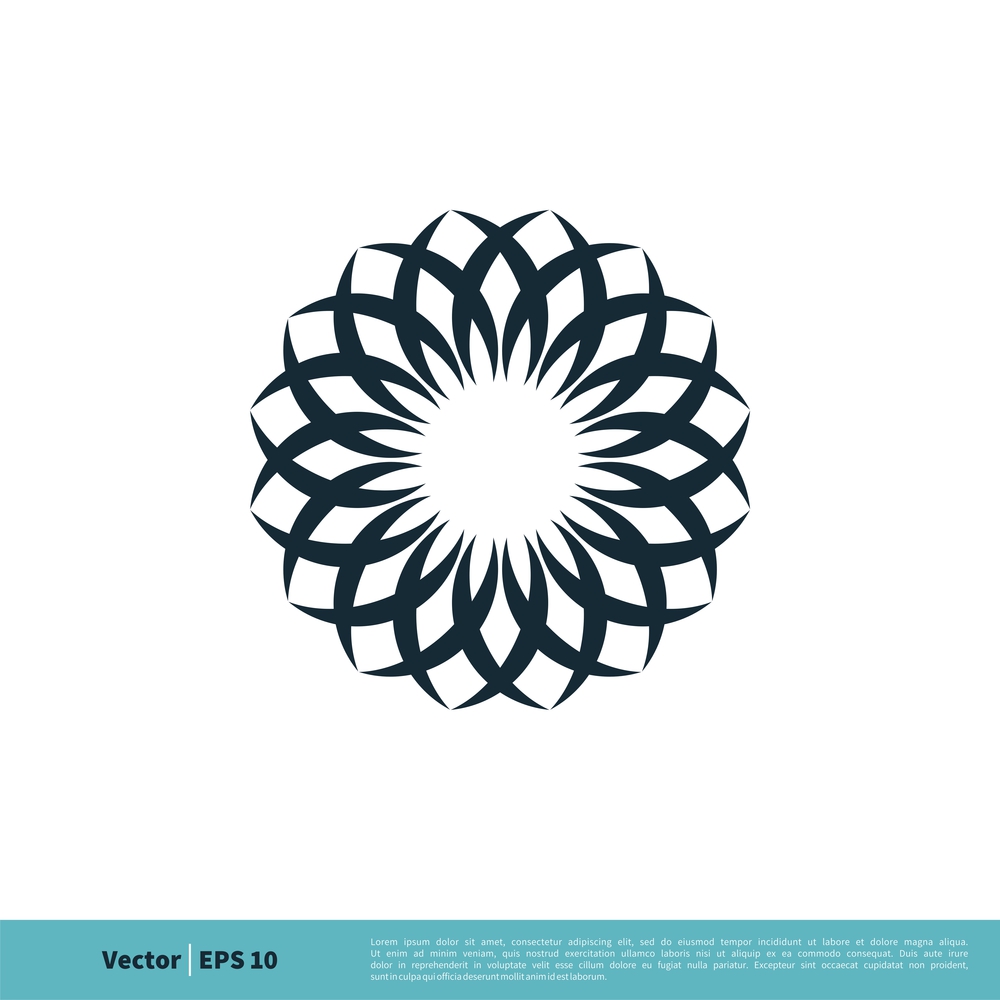 Abstract Decoration Flower Icon Vector Logo Template Illustration Design. Vector EPS 10.
