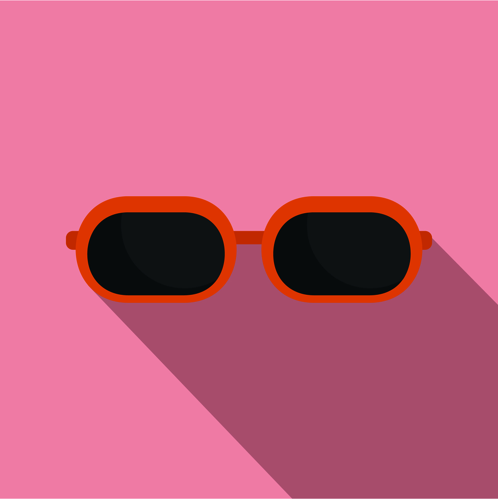 Sun glasses icon. Flat illustration of sun glasses vector icon for web design. Sun glasses icon, flat style