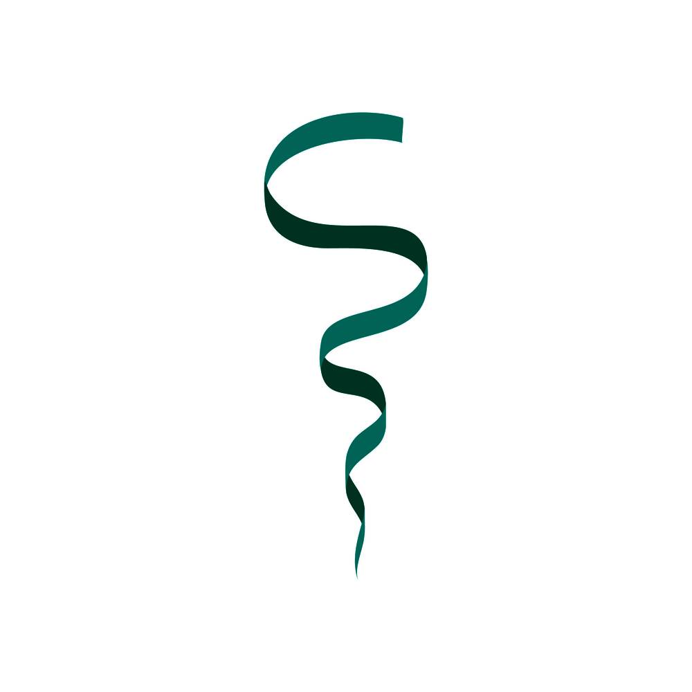 Green serpentine icon. Flat illustration of green serpentine vector icon for web isolated on white. Green serpentine icon, flat style
