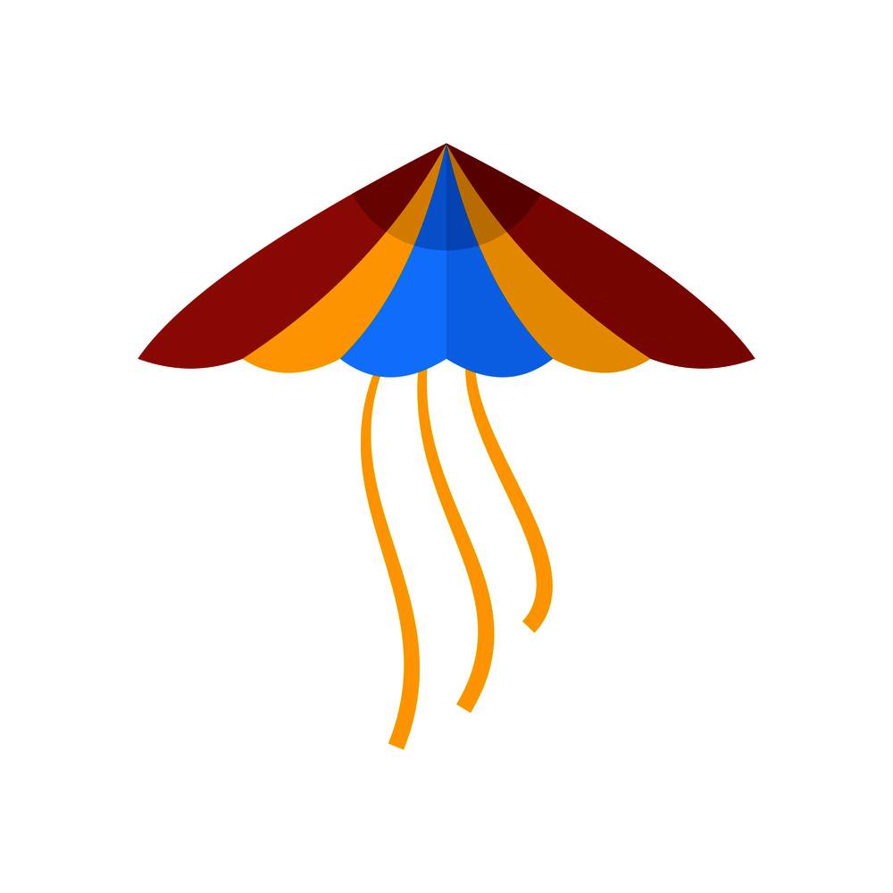 Kite icon. Flat illustration of kite vector icon for web isolated on white. Kite icon, flat style