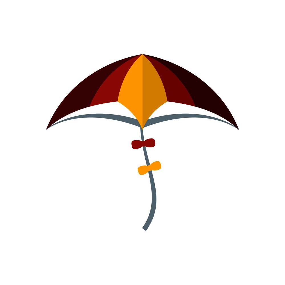 Kid kite icon. Flat illustration of kid kite vector icon for web isolated on white. Kid kite icon, flat style