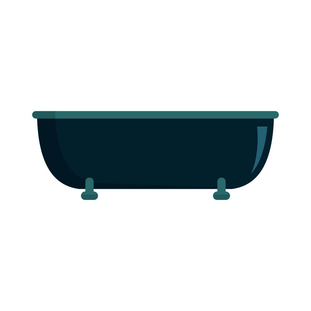 Old bathtube icon. Flat illustration of old bathtube vector icon for web isolated on white. Old bathtube icon, flat style