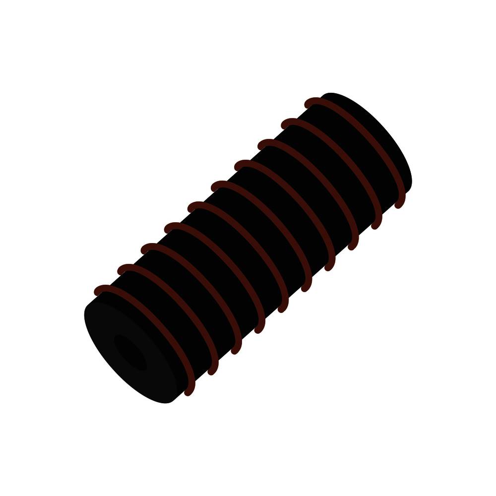 Electric spring coil icon. Flat illustration of electric spring coil vector icon for web isolated on white. Electric spring coil icon, flat style