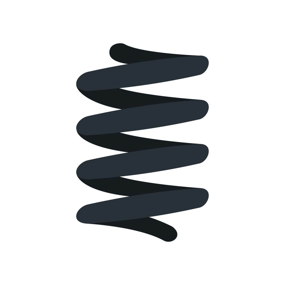 Car spring coil icon. Flat illustration of car spring coil vector icon for web isolated on white. Car spring coil icon, flat style
