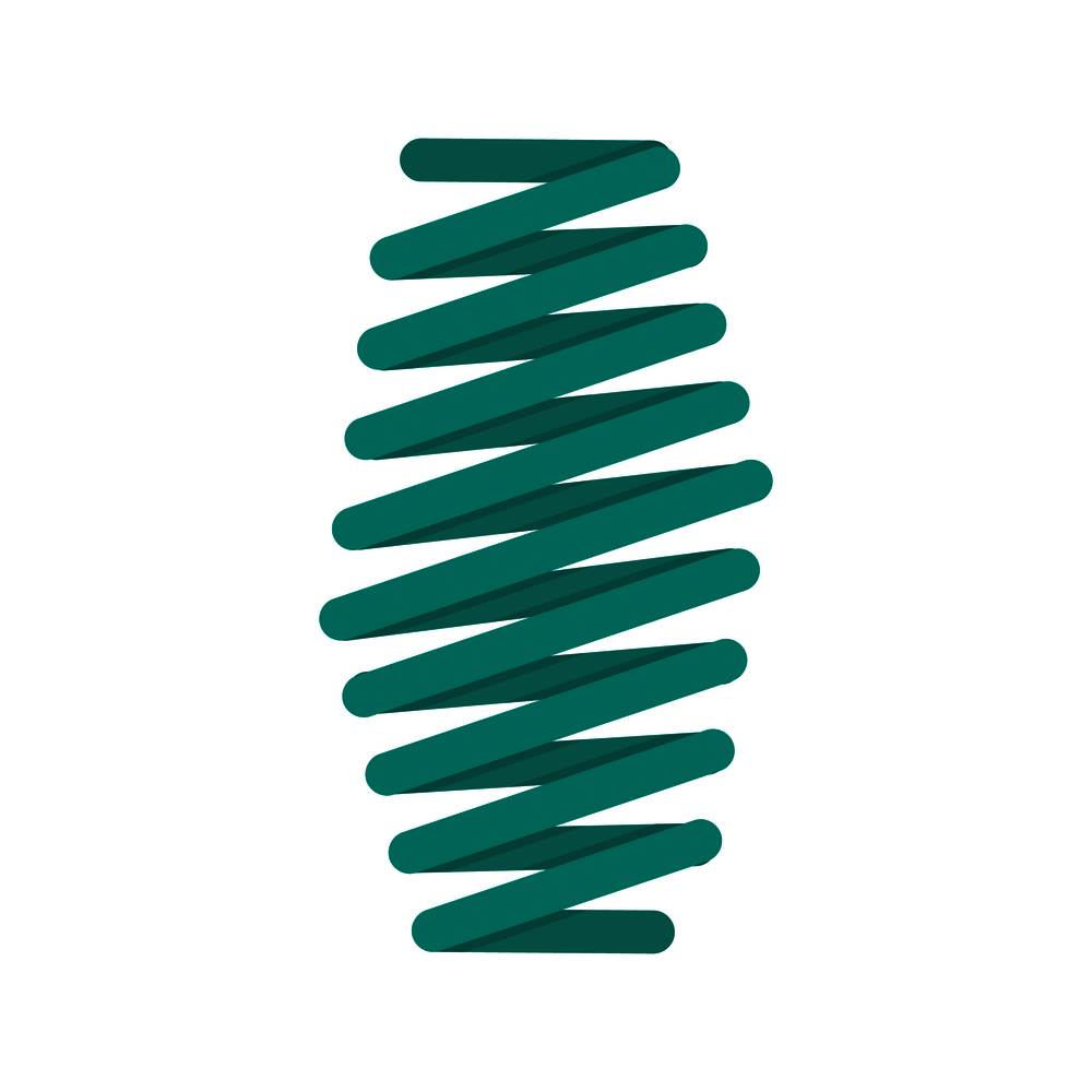 Fat spring coil icon. Flat illustration of fat spring coil vector icon for web isolated on white. Fat spring coil icon, flat style