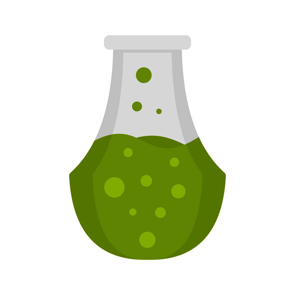 Potion flask icon. Flat illustration of potion flask vector icon for web isolated on white. Potion flask icon, flat style