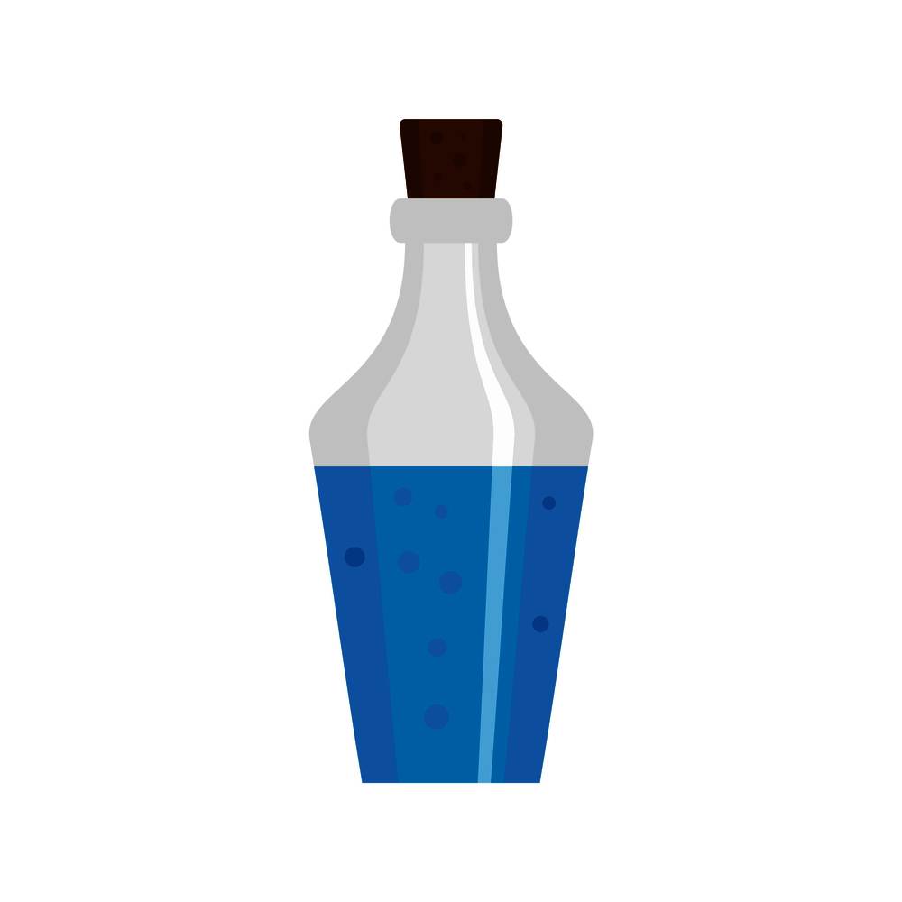 Potion bottle icon. Flat illustration of potion bottle vector icon for web isolated on white. Potion bottle icon, flat style