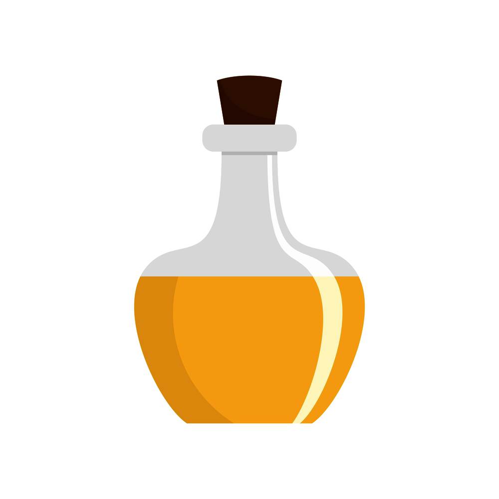 Flask potion icon. Flat illustration of flask potion vector icon for web isolated on white. Flask potion icon, flat style