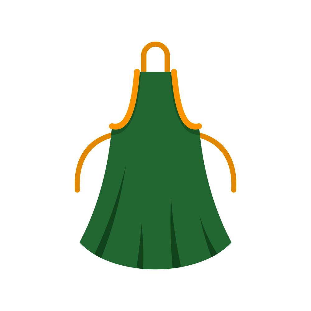 Woman apron icon. Flat illustration of woman apron vector icon for web isolated on white. Woman apron icon, flat style