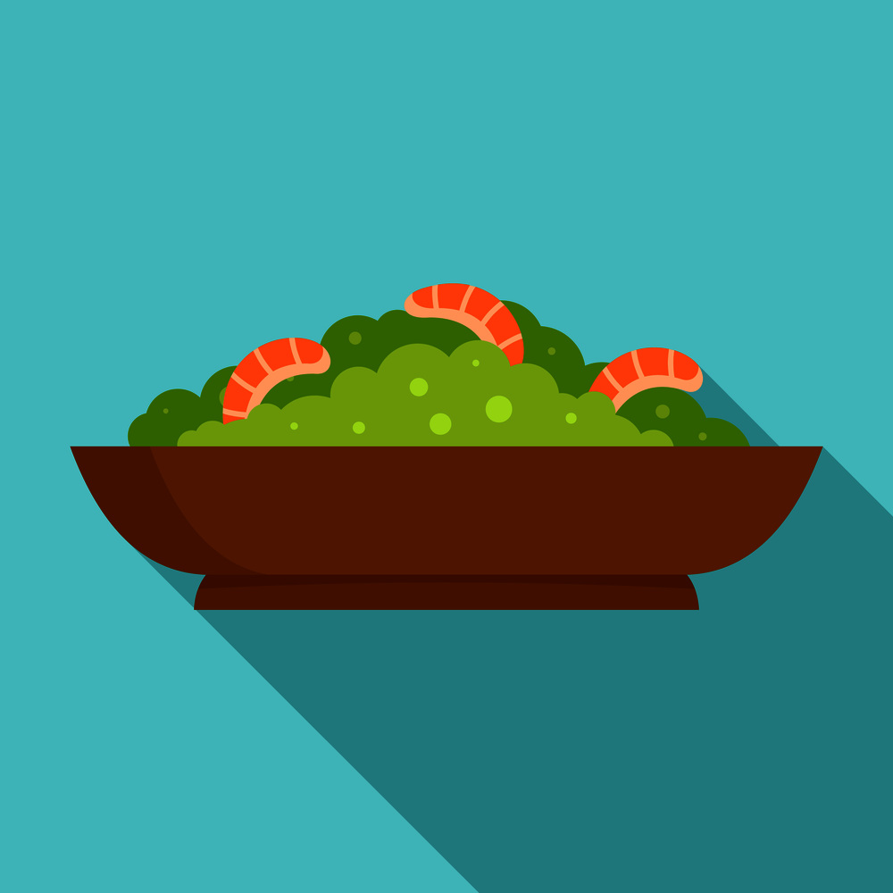 Cactus shrimp icon. Flat illustration of cactus shrimp vector icon for web design. Cactus shrimp icon, flat style