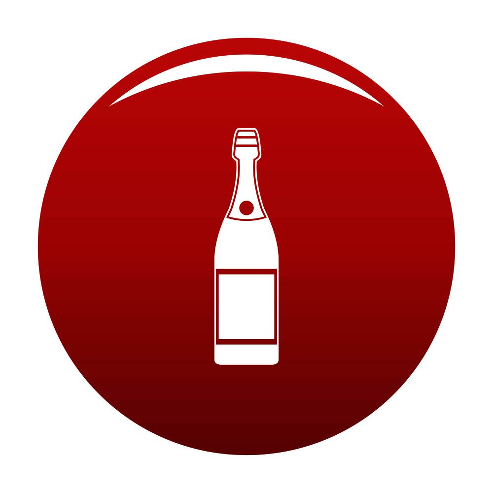 Luxury champagne icon. Simple illustration of luxury champagne vector icon for any design red. Luxury champagne icon vector red