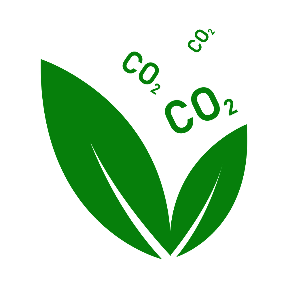 Plant CO2 isolated icon. symbol of ecology. Leafs with gas. Logotype or illustration. EPS 10. Plant CO2 isolated icon. symbol of ecology. Leafs with gas. Logotype or illustration.