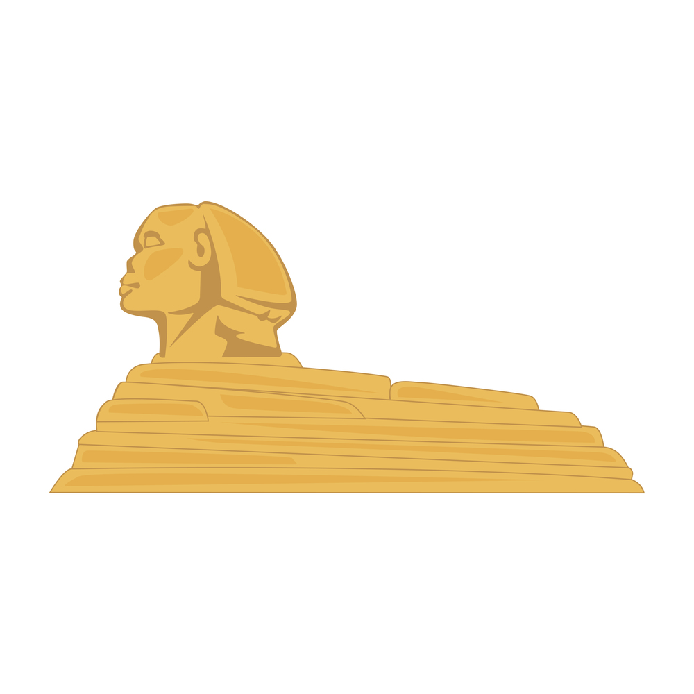 The Great Sphinx of Giza, vector illustration icon